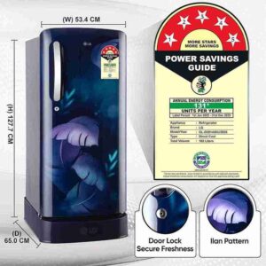 LG 185 L, 5 Star, Smart Inverter, Direct-Cool Single Door Refrigerator  review