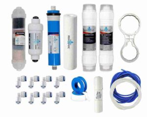 Complete Ro Purifier Filter Service Kit with 80 GPD Dry Ro Membrane, Suitable for all type of RO Water Purifier