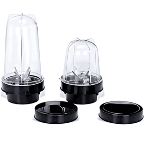 Heavy & Unbreakable bullet mixer grinder 2pc jar set – enhance your blending experience with a versatile bullet mixer juicer jar (300ml & 500 ml) black universal 4-teeth coupler