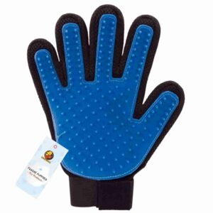 Pet Hair Remover Massage Tool with Enhanced Five-Finger Design Gentle Deshedding Brush Gloves for Dogs and Cats